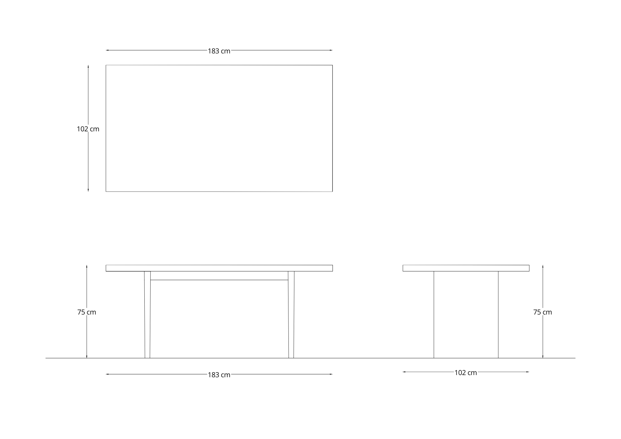 Travertine Dining Table ( Two Legs)